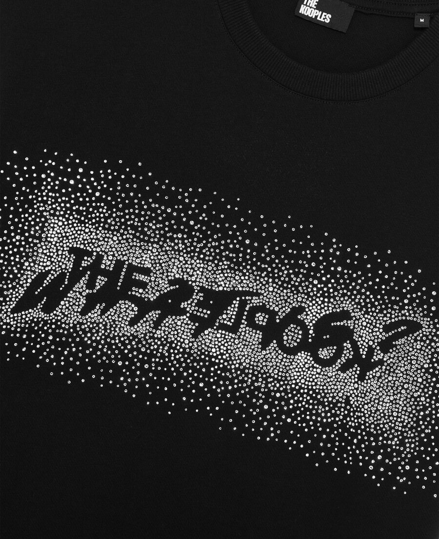 The Kooples HOMME BLACK t-shirt what is à strass noir