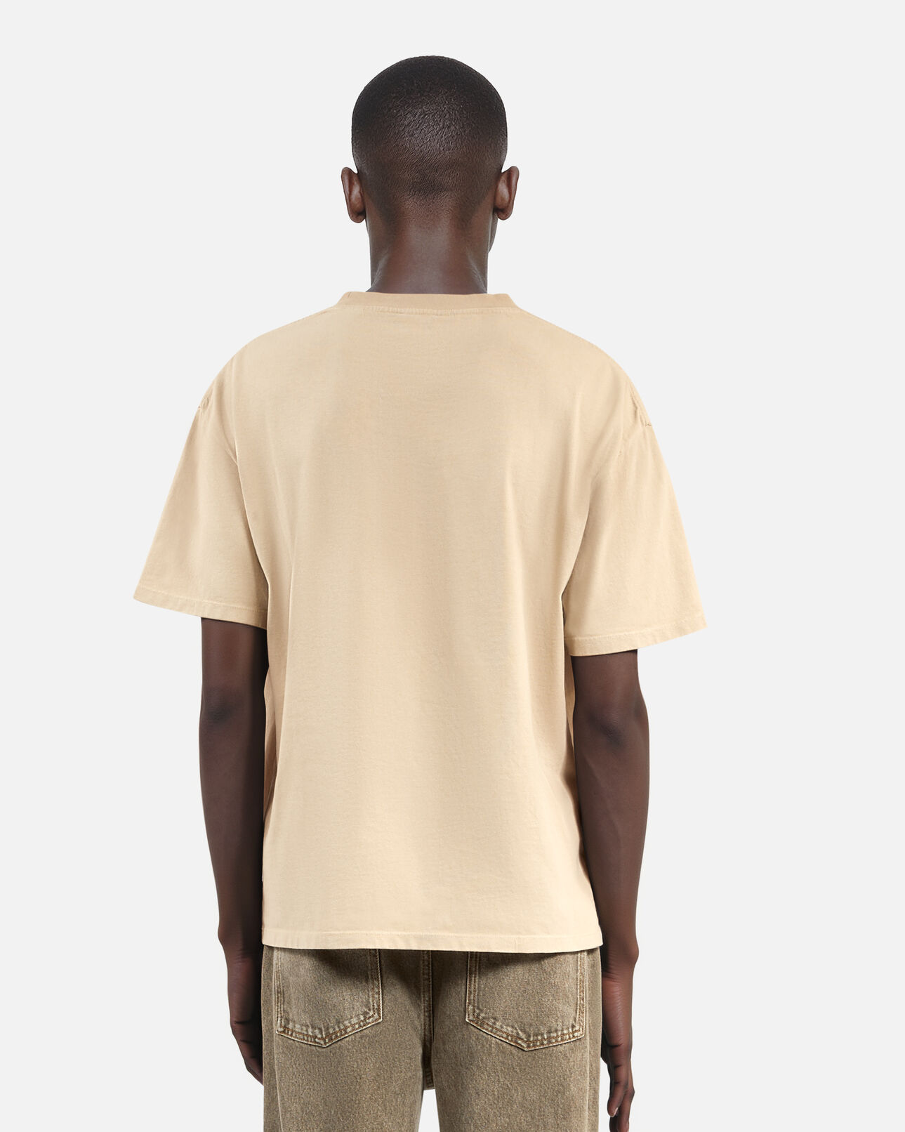 The Kooples HOMME BEIGE TAUPE t-shirt à sérigraphie beige