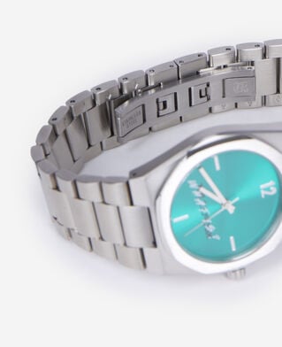 The Kooples UNISEX SILVER was ist eine silberne uhr mit gr&uuml;nem zifferblatt