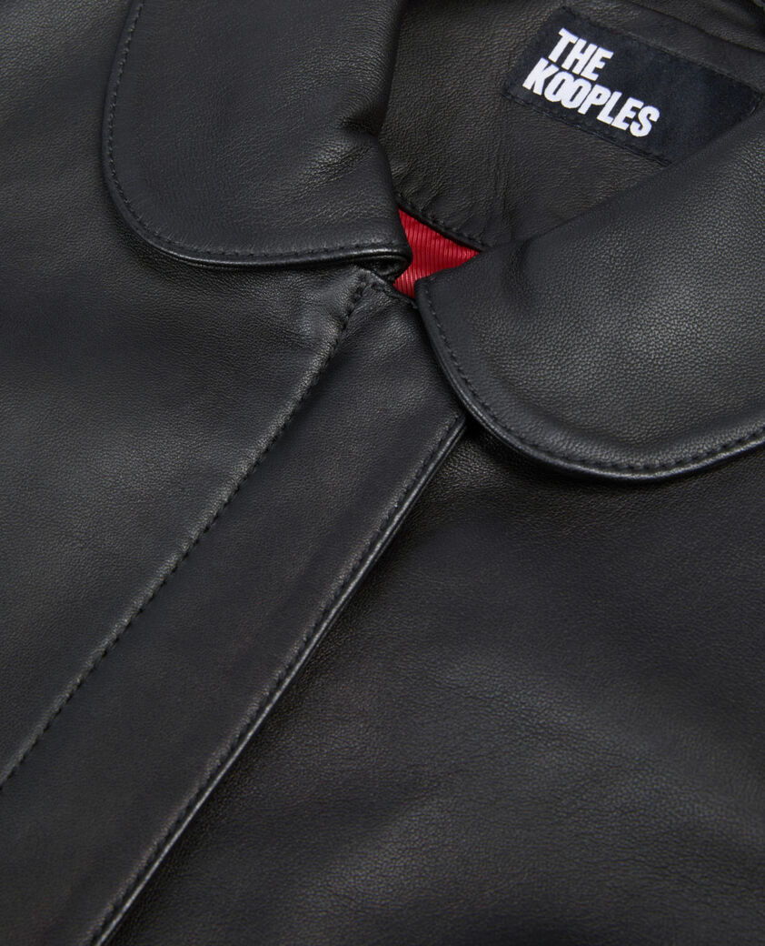 The Kooples WOMEN BLACK black leather jacket