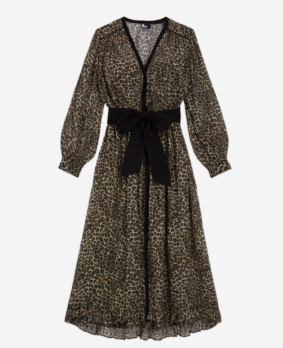 The Kooples F LEOPARD long leopard print dress