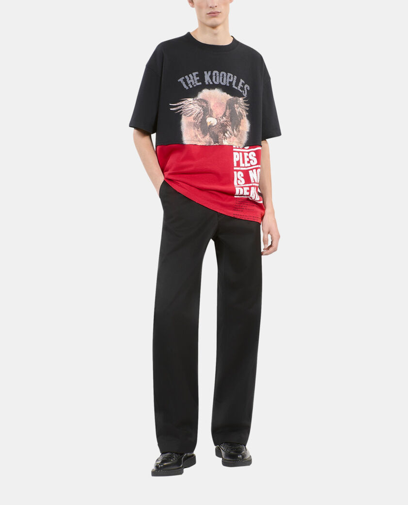 The Kooples HOMME BLACK WASHED t-shirt à sérigraphie noir