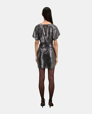 The Kooples MUJER SILVER vestido corto metalizado