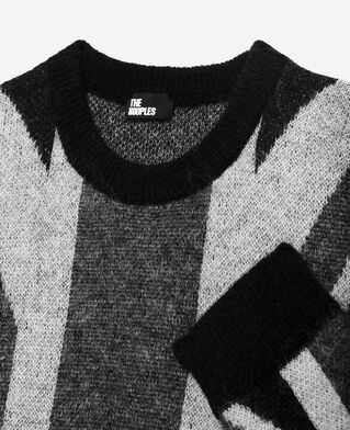 The Kooples H BLACK GREY black english flag sweater
