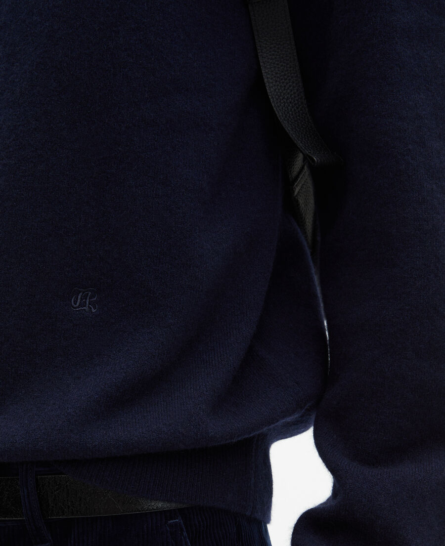 The Kooples HOMME NAVY pull col roulé en cachemire marine