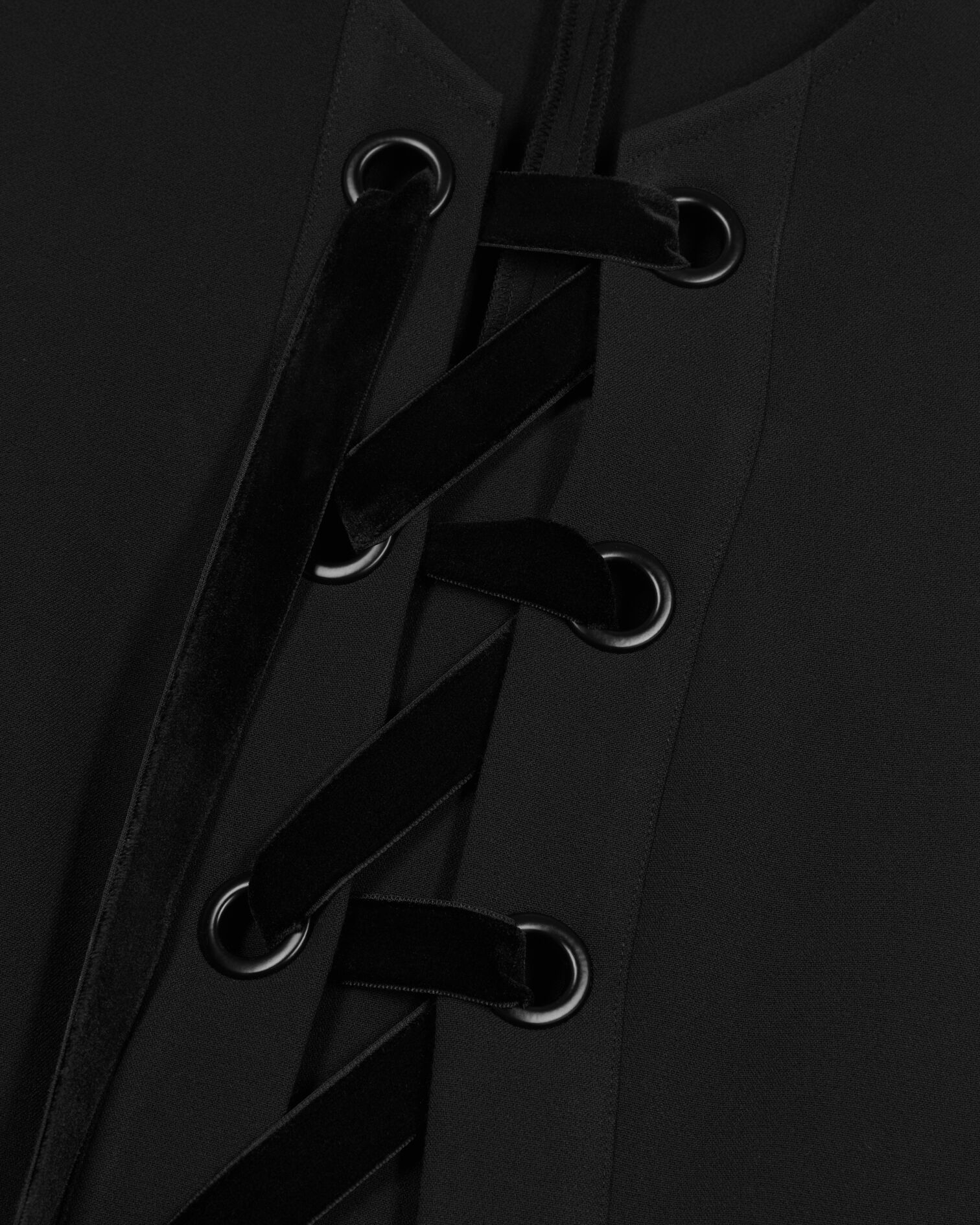 Short black dress with lacing, BLACK, hi-res image number null