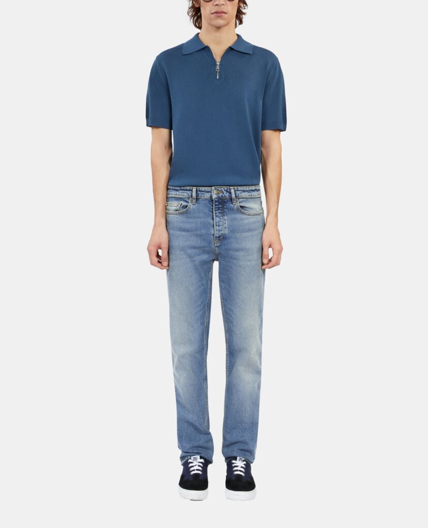 The Kooples H BLUE DENIM slim light blue jeans