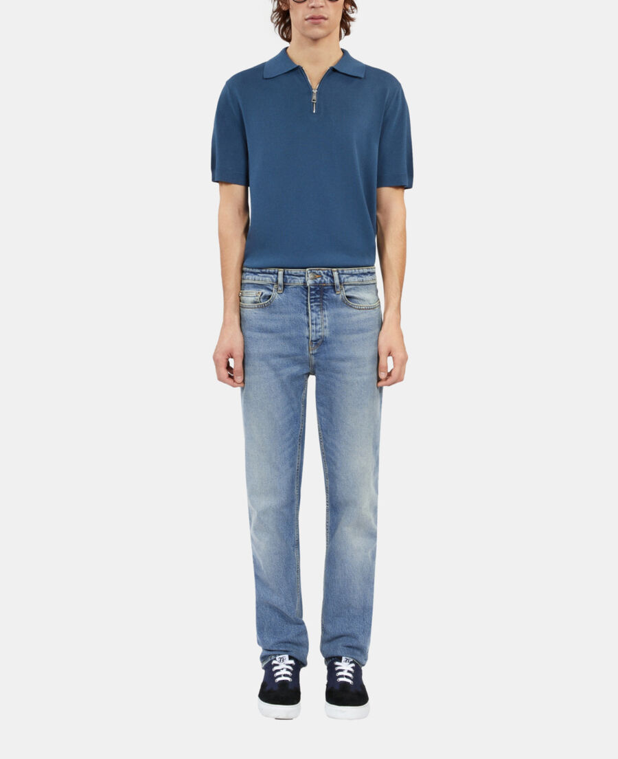 The Kooples H BLUE DENIM slim light blue jeans