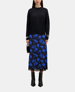 The Kooples FEMME BLACK pull noir avec dos en dentelle
