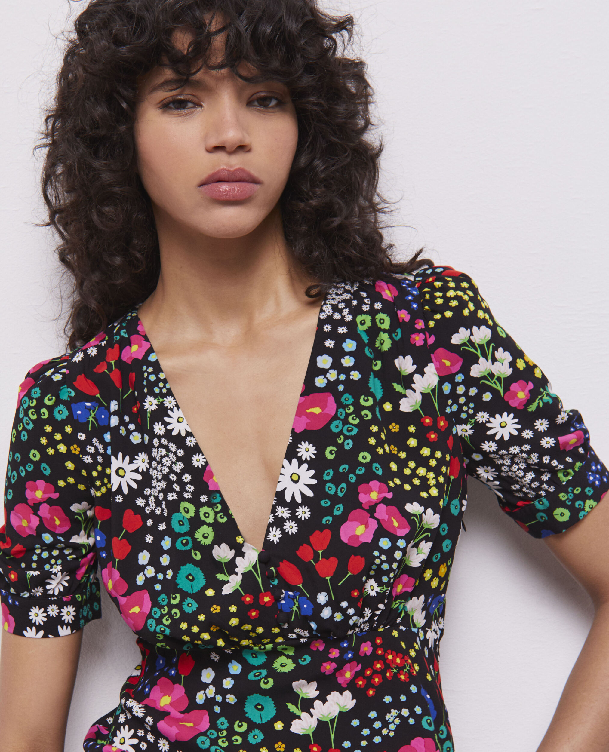 Printed top with buttoning, MULTICOLOR, hi-res image number null
