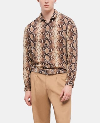 The Kooples HOMME BEIGE chemise casual python