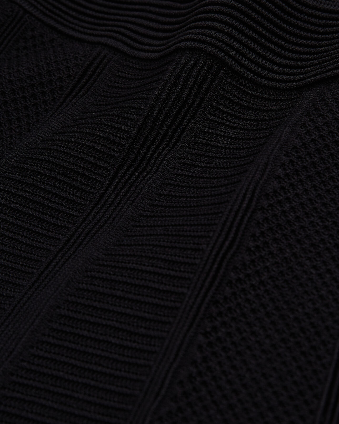 The Kooples WOMEN BLACK short black knit skirt