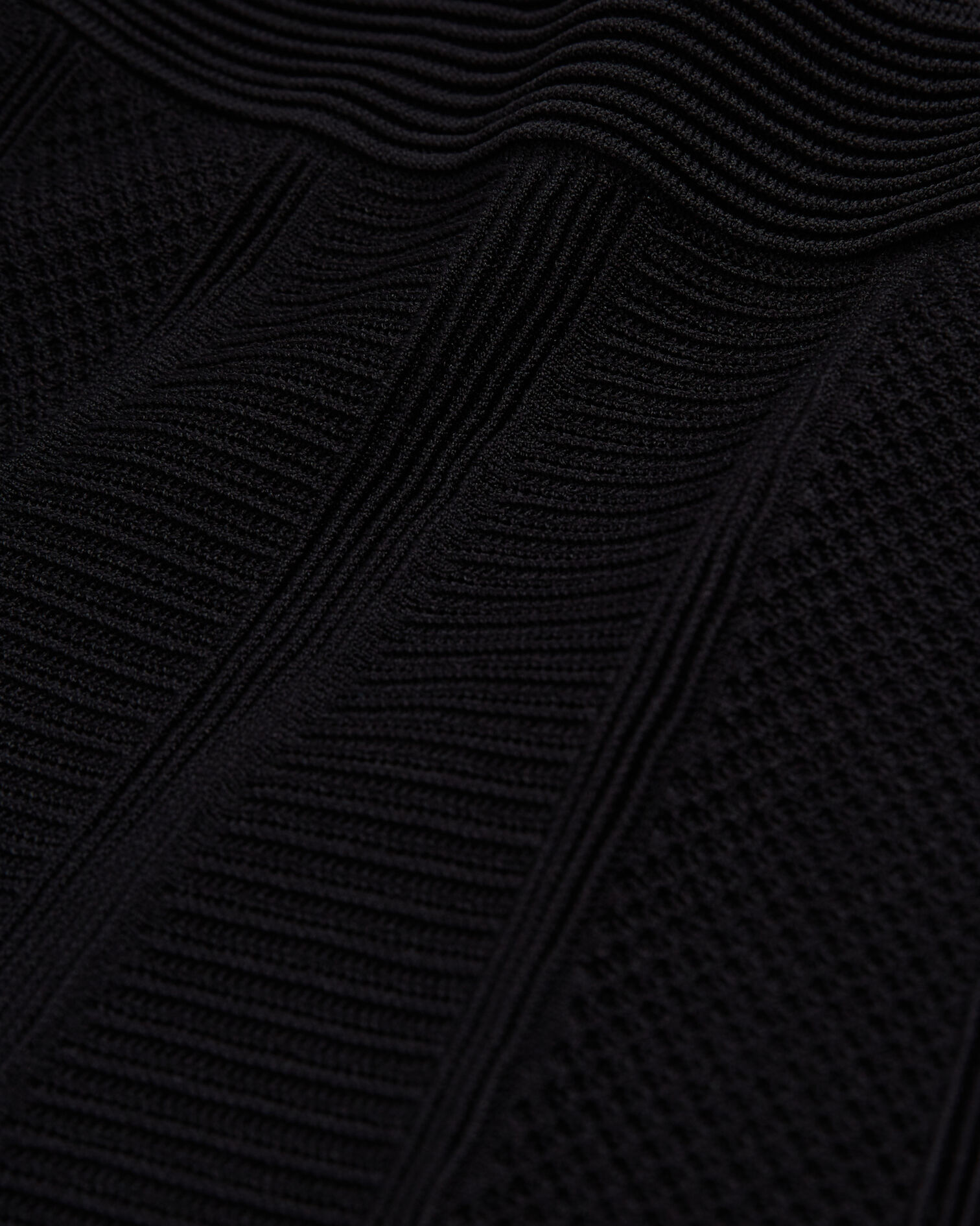 Short black knit skirt, BLACK, hi-res image number null