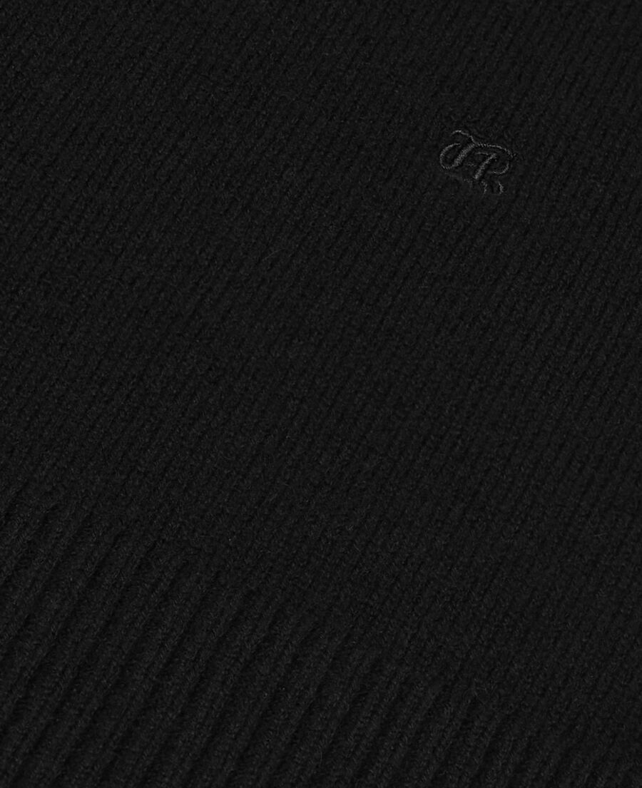 The Kooples DAMEN BLACK pullover mit stehkragen aus schwarzem kaschmir