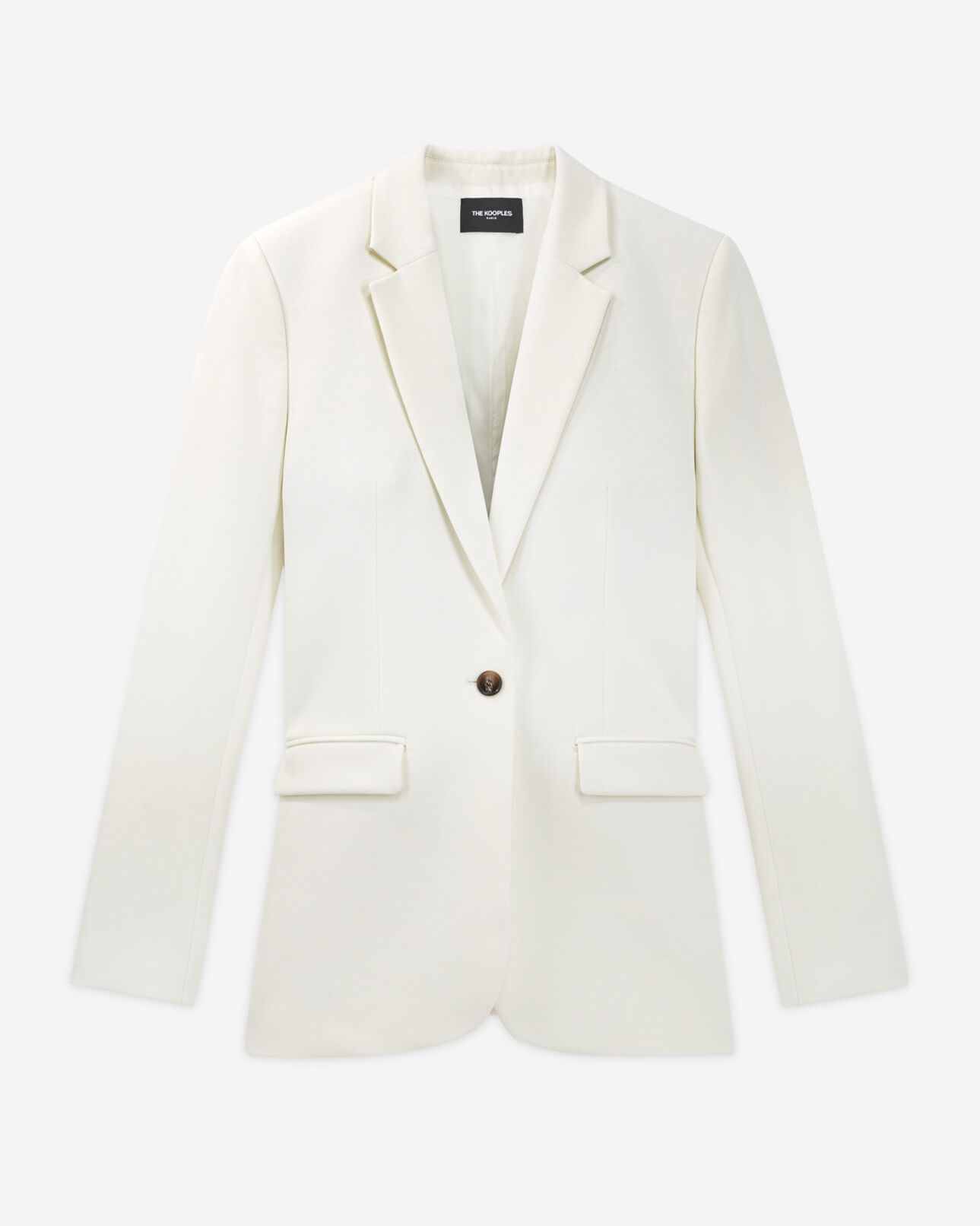 The Kooples DAMEN ECRU ecrufarbener blazer aus crêpe