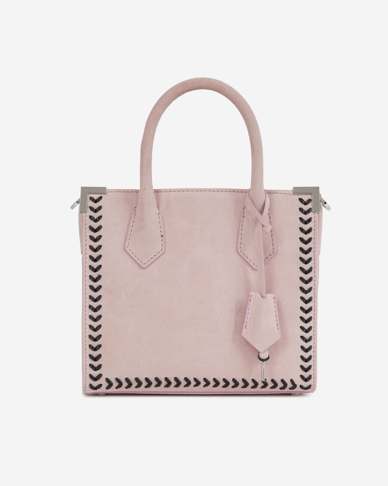 The Kooples FEMME LIGHT PINK sac ming medium en cuir rose