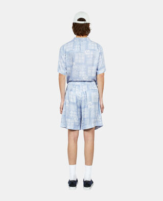 The Kooples HOMME WHITE / SKY BLUE short imprim&eacute; noir