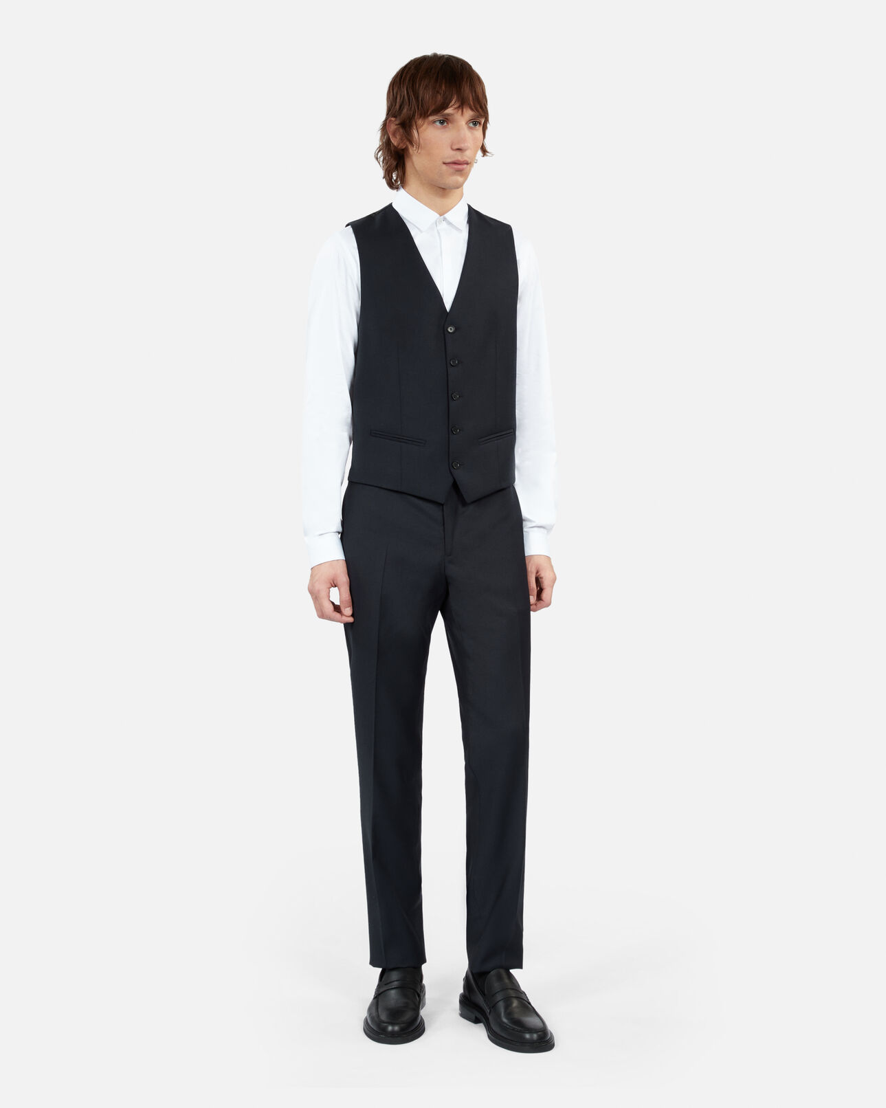 The Kooples MEN DARK NAVY navy blue wool suit waistcoat