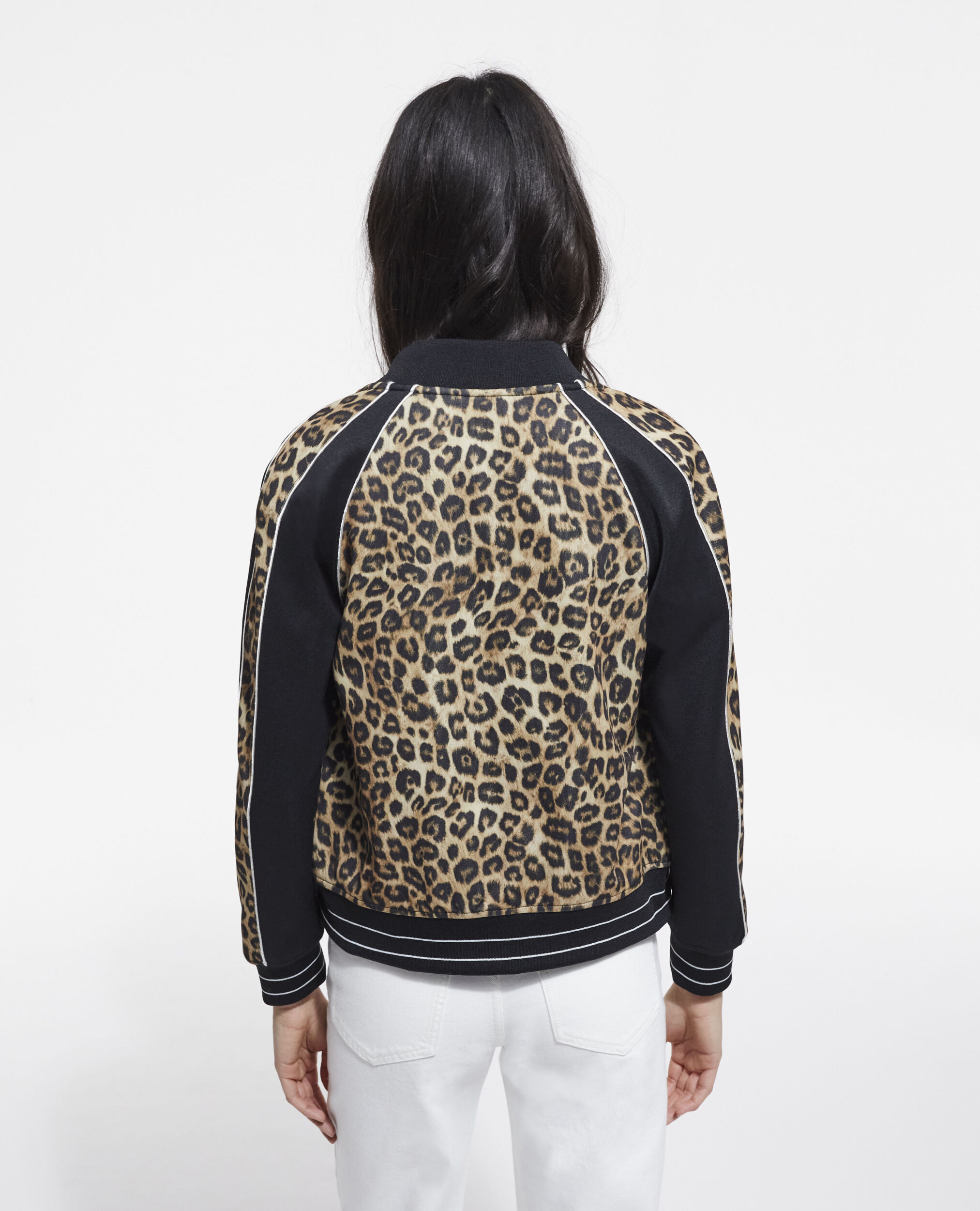 Sweatshirt mit Reißverschluss und Leopardenmuster, LEOPARD, hi-res image number null