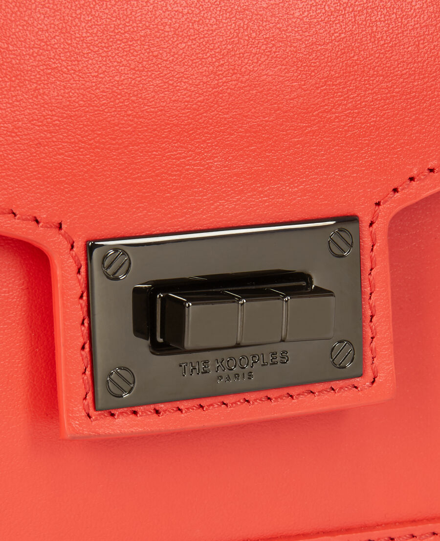 sac emily small en cuir orange
