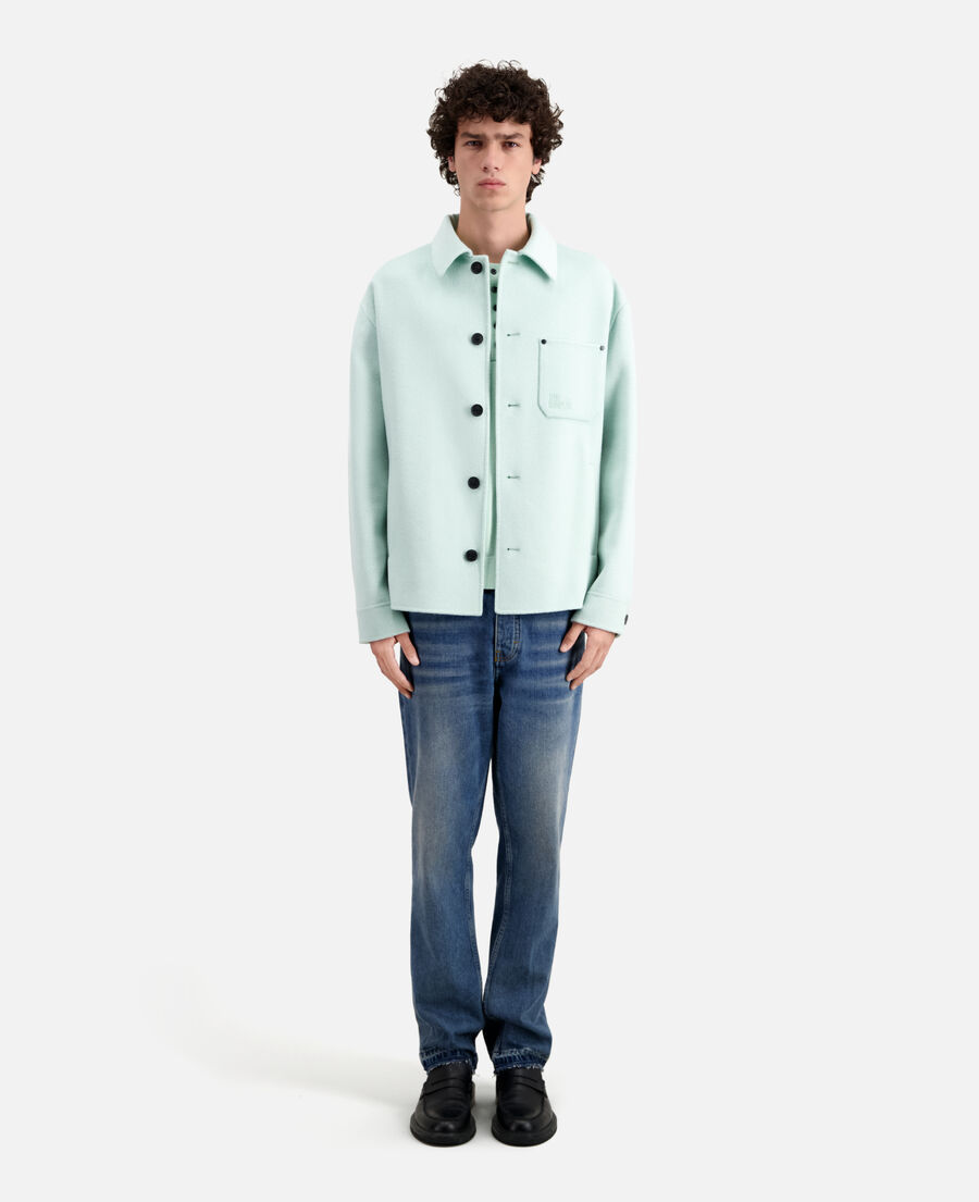 green wool overshirt style jacket