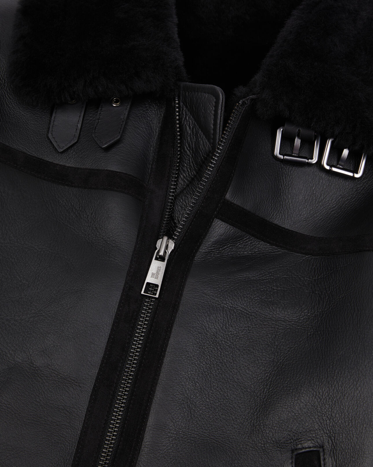 The Kooples MEN BLACK black shearling jacket