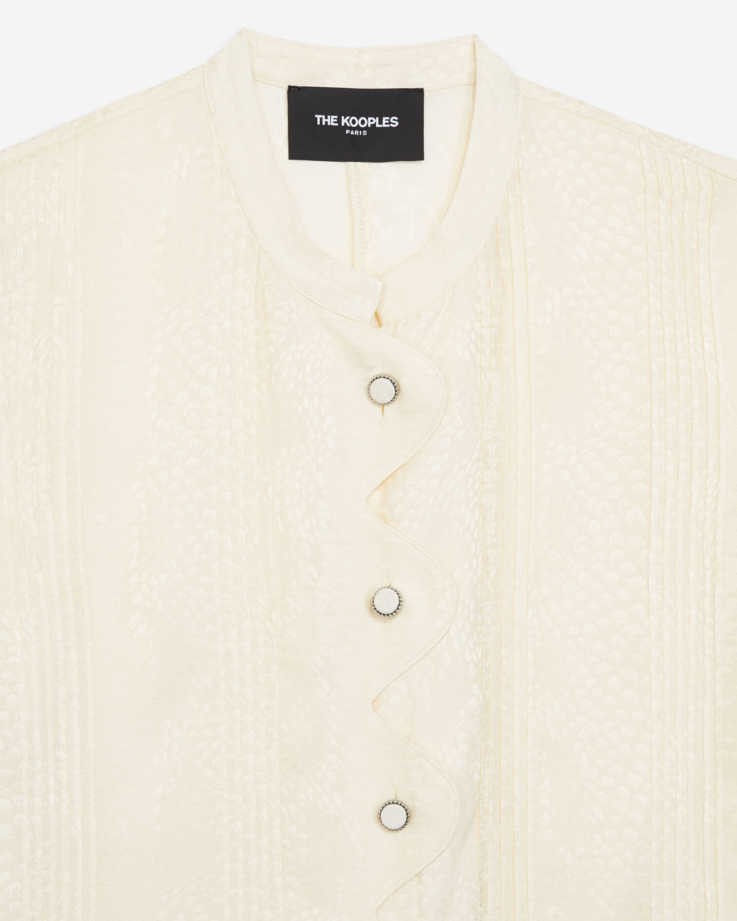 Flowing ecru top with snakeskin motif, ECRU, hi-res image number null