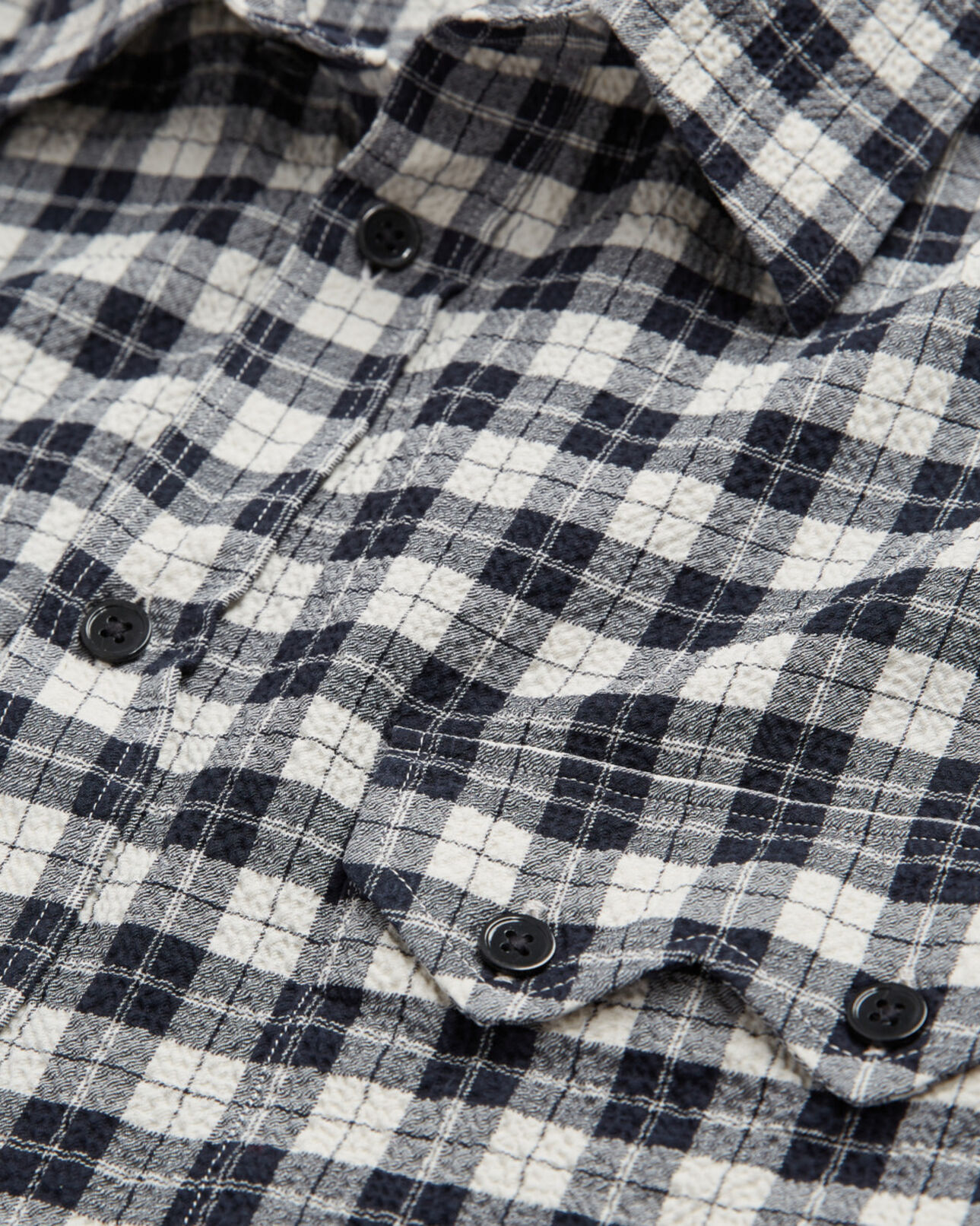 The Kooples MEN LIGHT GREY check shirt with classic collar