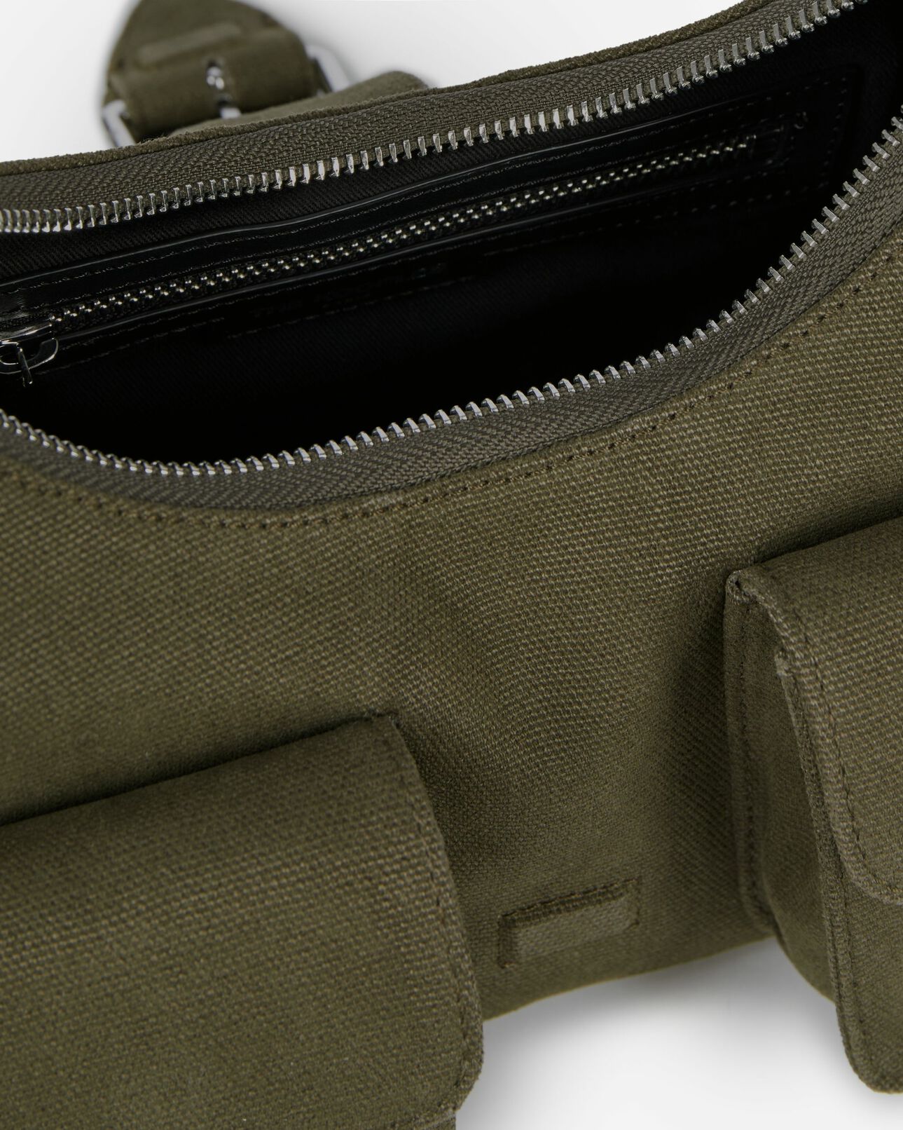 The Kooples DAMEN KAKI khakifarbene amelia tasche aus canvas