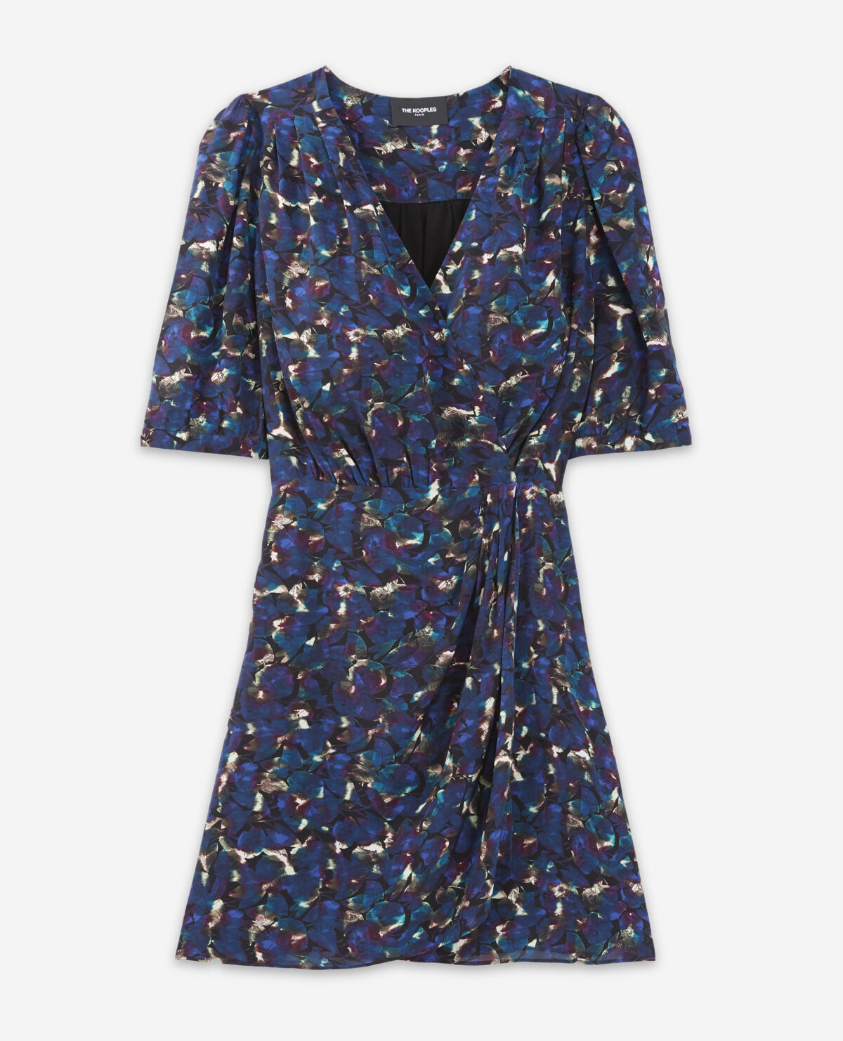 Floral wrap hotsell dress blue