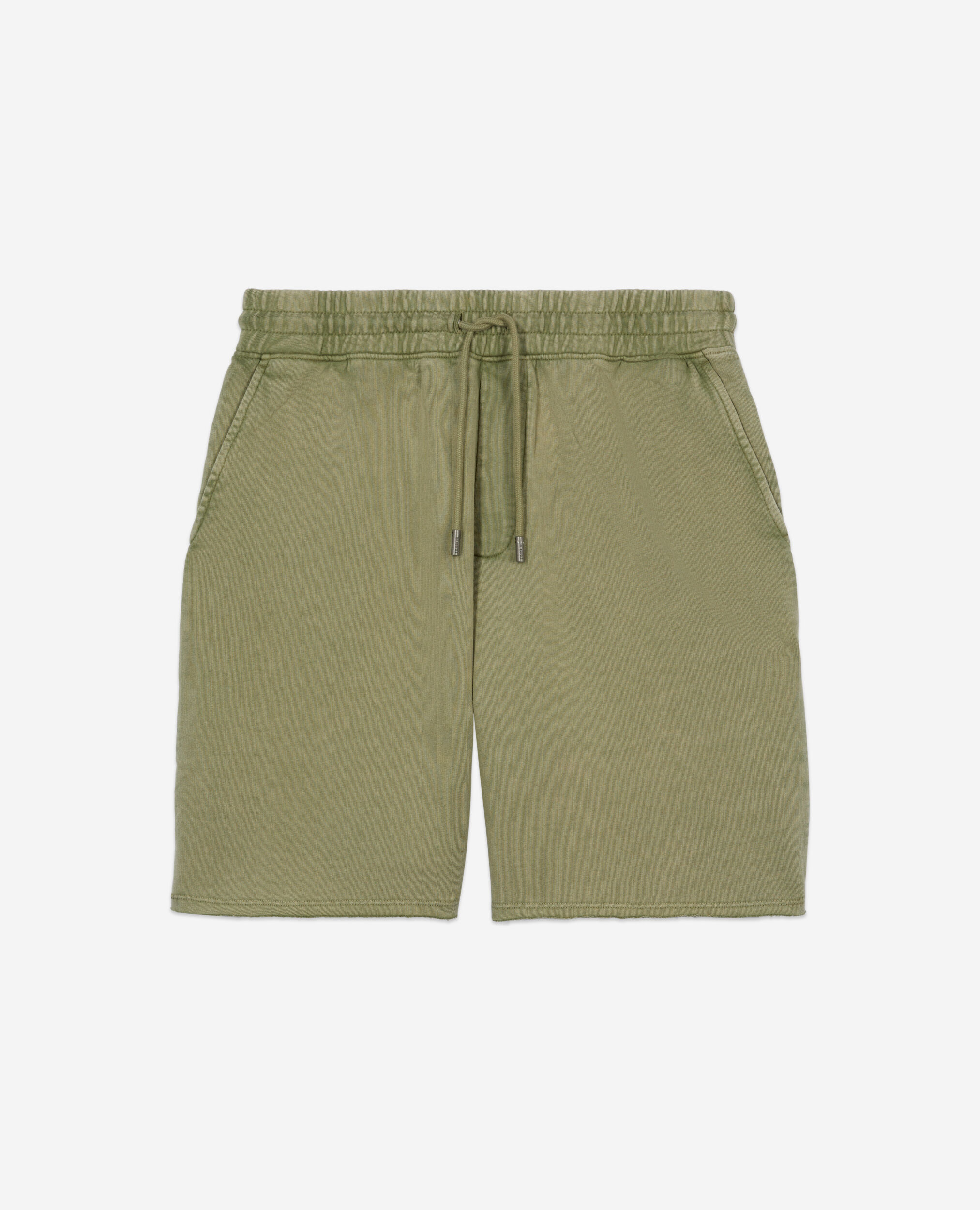 Pantalón corto verde claro algodón, KAKI GREY, hi-res image number null