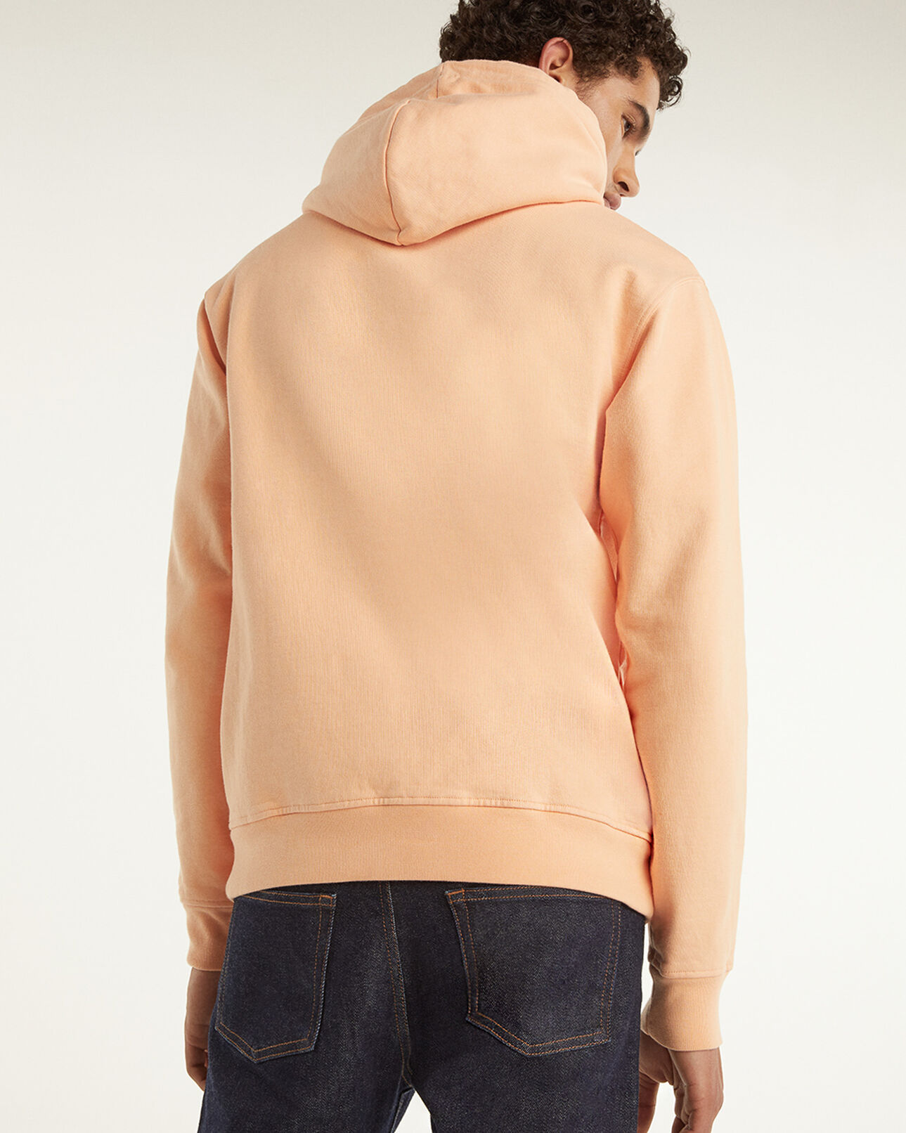 The Kooples HOMME PRAIRIE SUNSET sweatshirt orange à logo