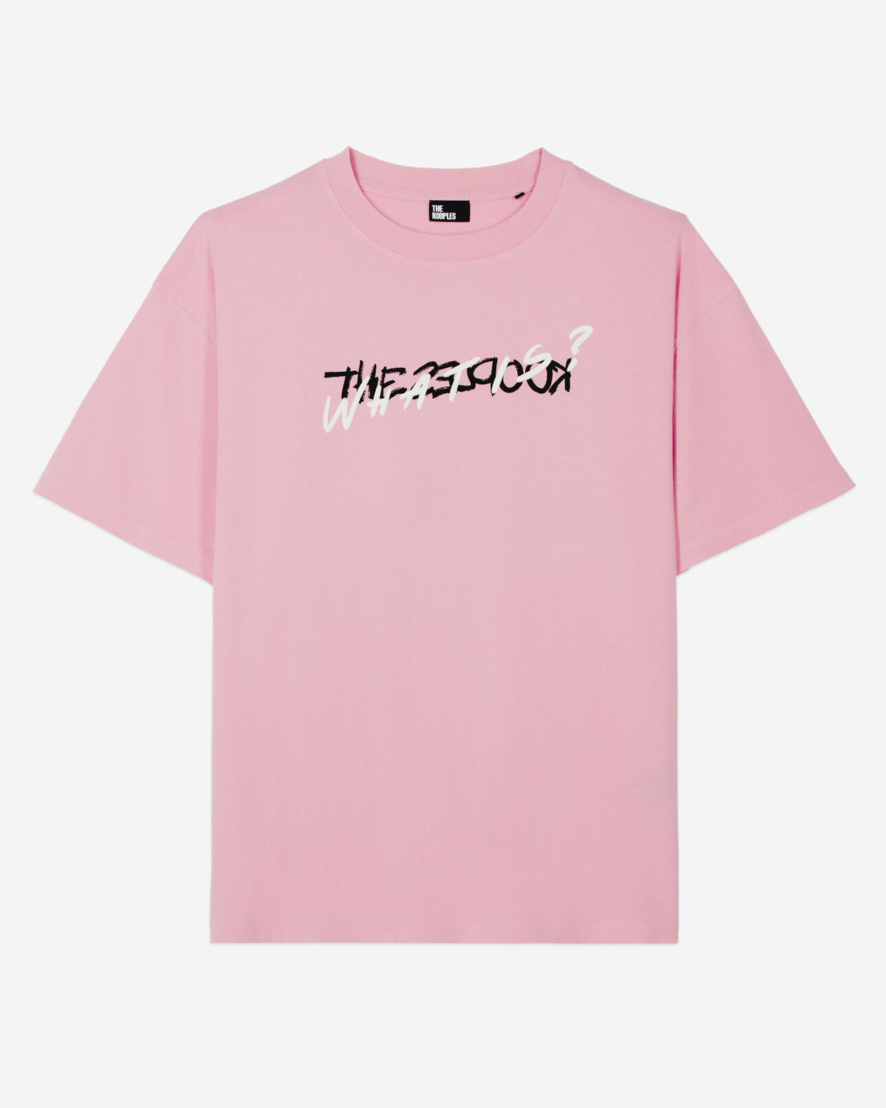 The Kooples MEN SWEET PINK light pink what is handwritten serigraphy t-shirt