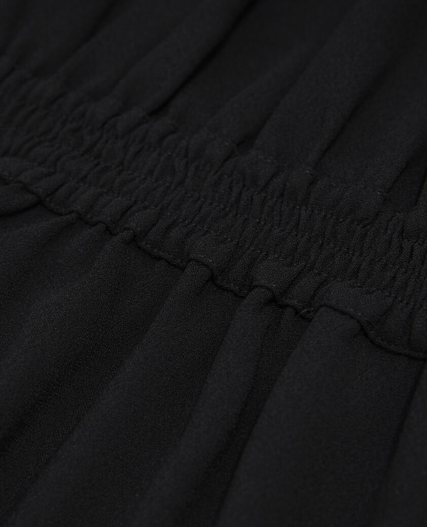 The Kooples FEMME BLACK robe courte à col montant