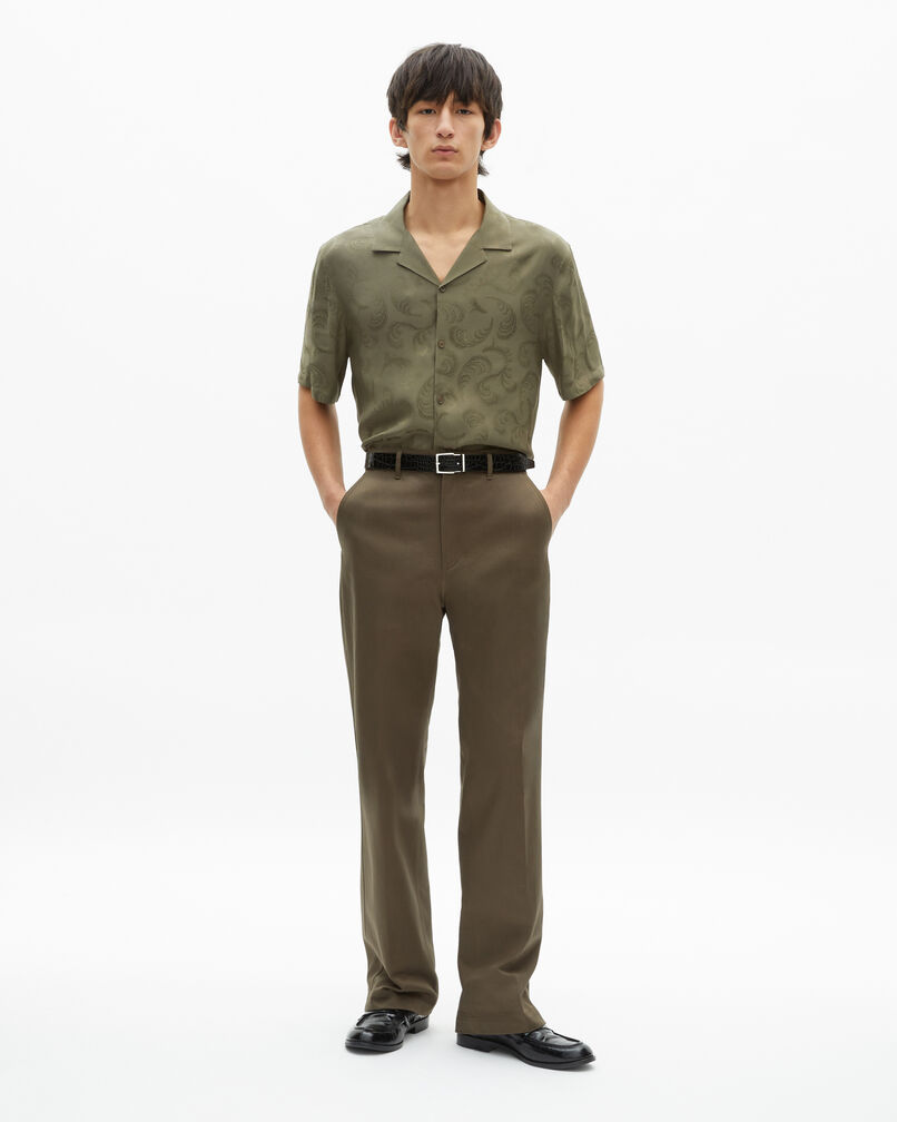 The Kooples MEN BROWN brown straight-cut pants
