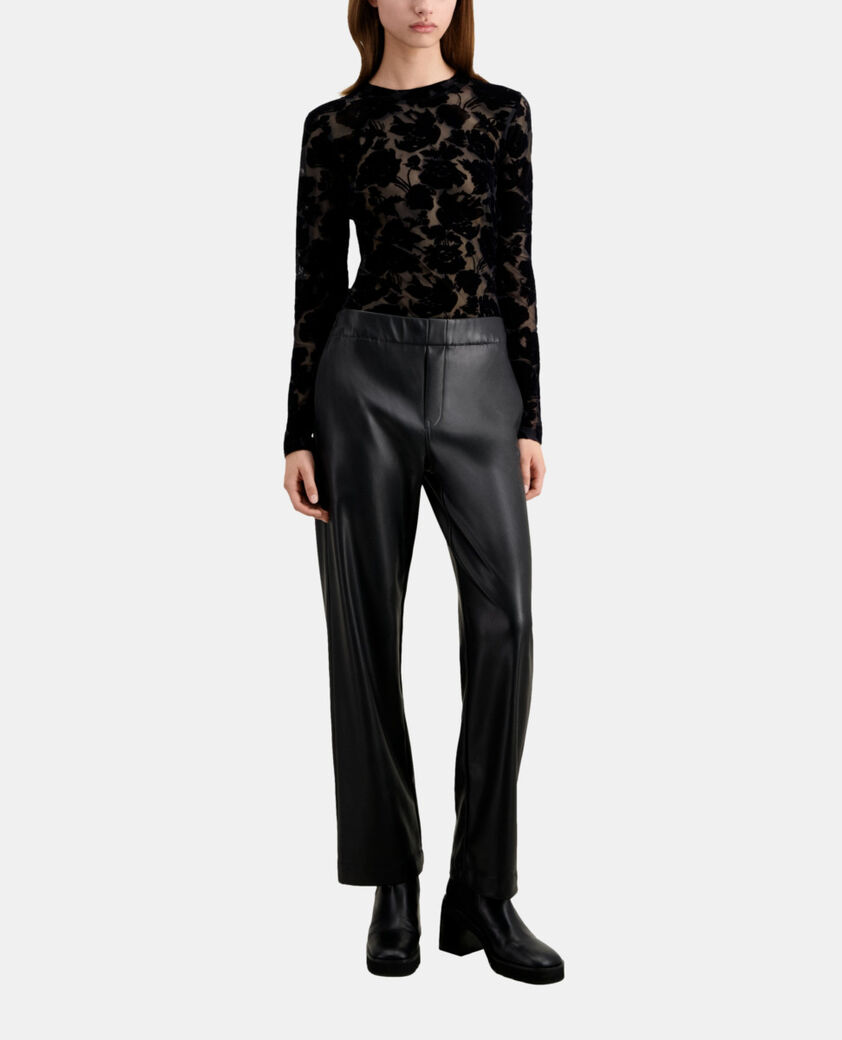 The Kooples FEMME BLACK pantalon noir effet cuir