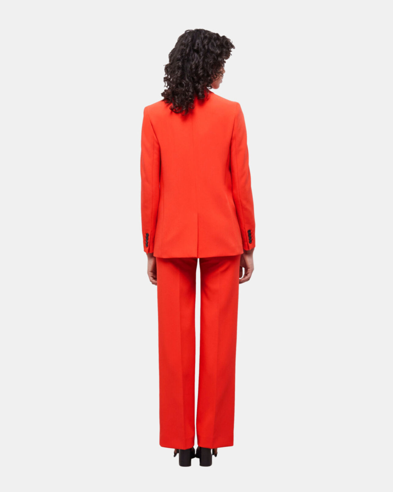 The Kooples FEMME ORANGE veste tailleur orange en crêpe