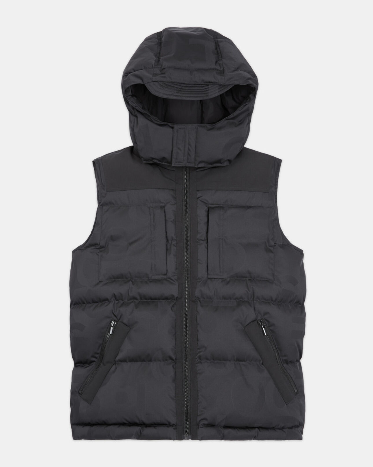The Kooples MEN BLACK black down jacket with the kooples logo