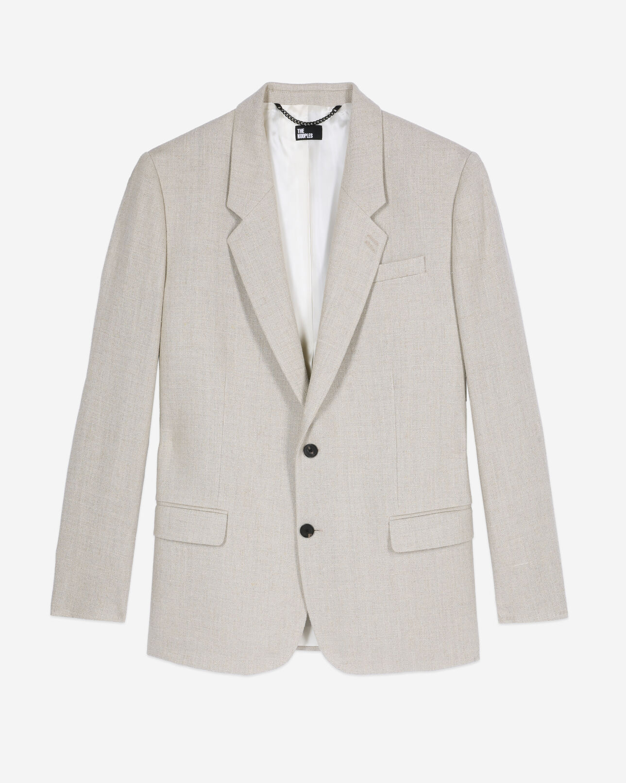 The Kooples HOMME BEIGE veste de costume en lin beige