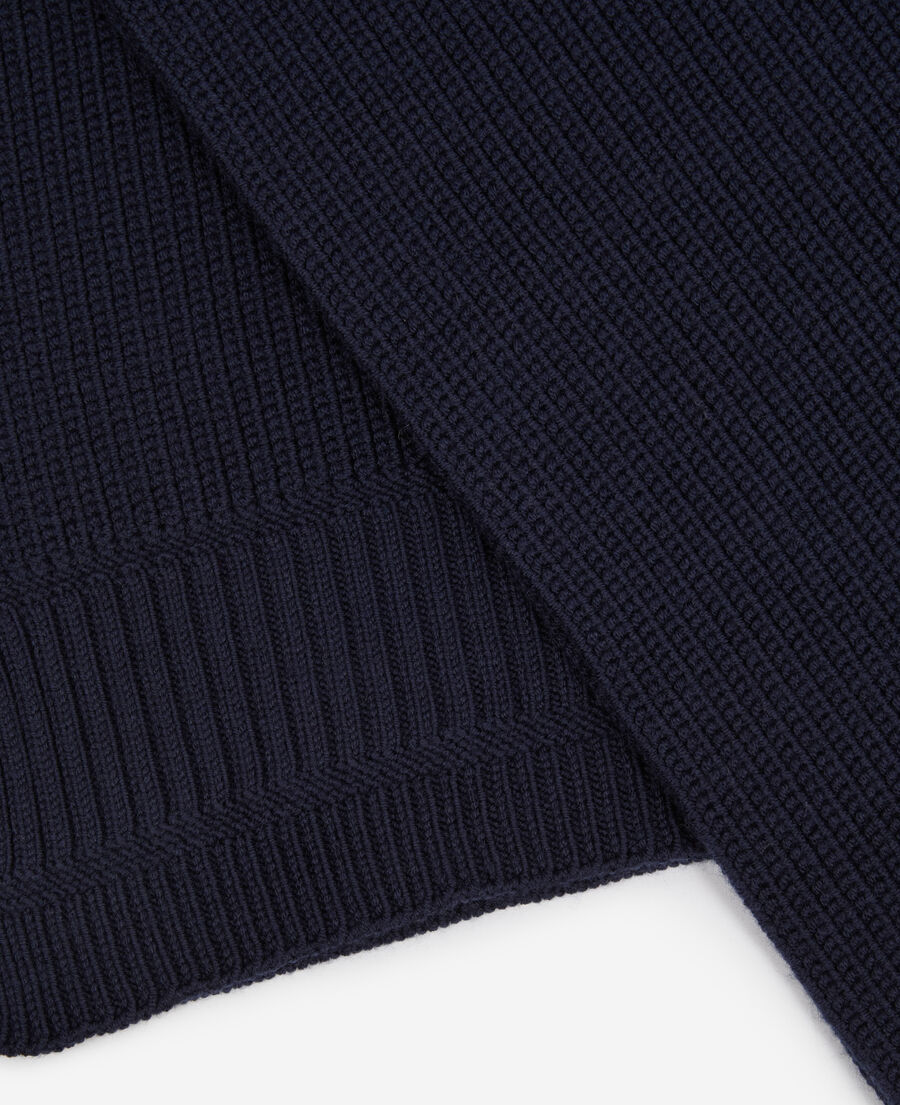 The Kooples M DARK BLUE blue wool scarf