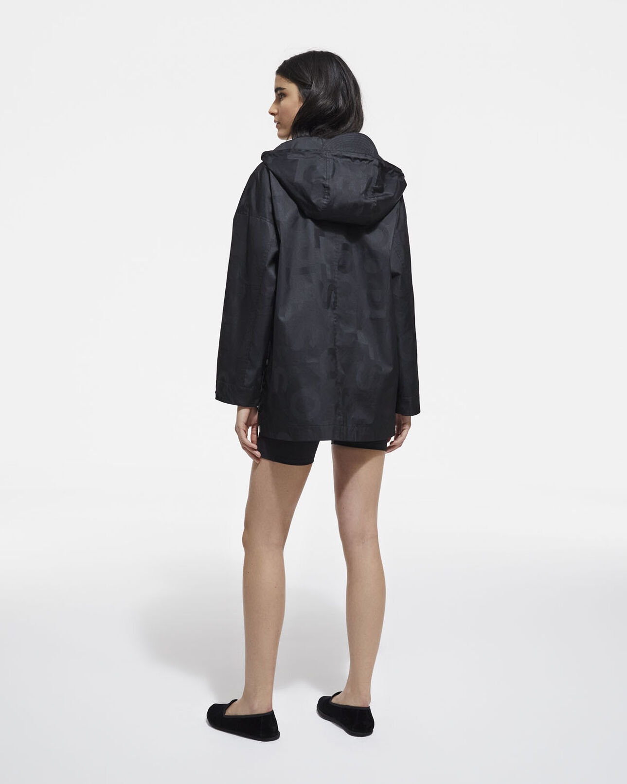 The Kooples FEMME BLACK short cycliste technique logo noir