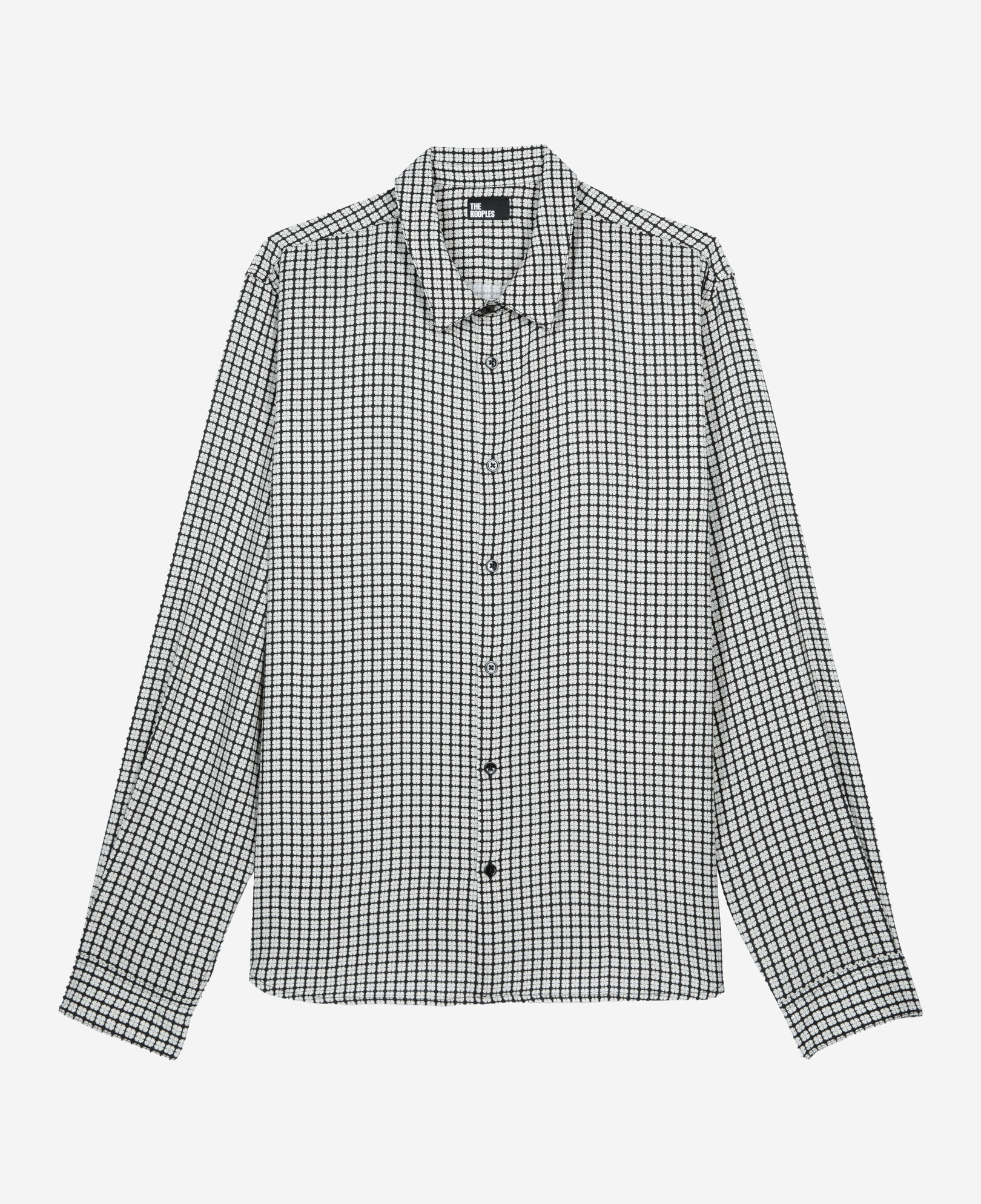 The Kooples MEN BLACK WHITE floral print shirt