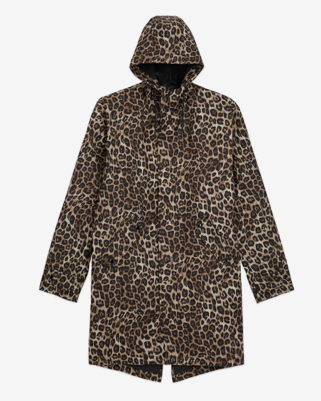 The Kooples WOMEN LEOPARD long parka with leopard print hood