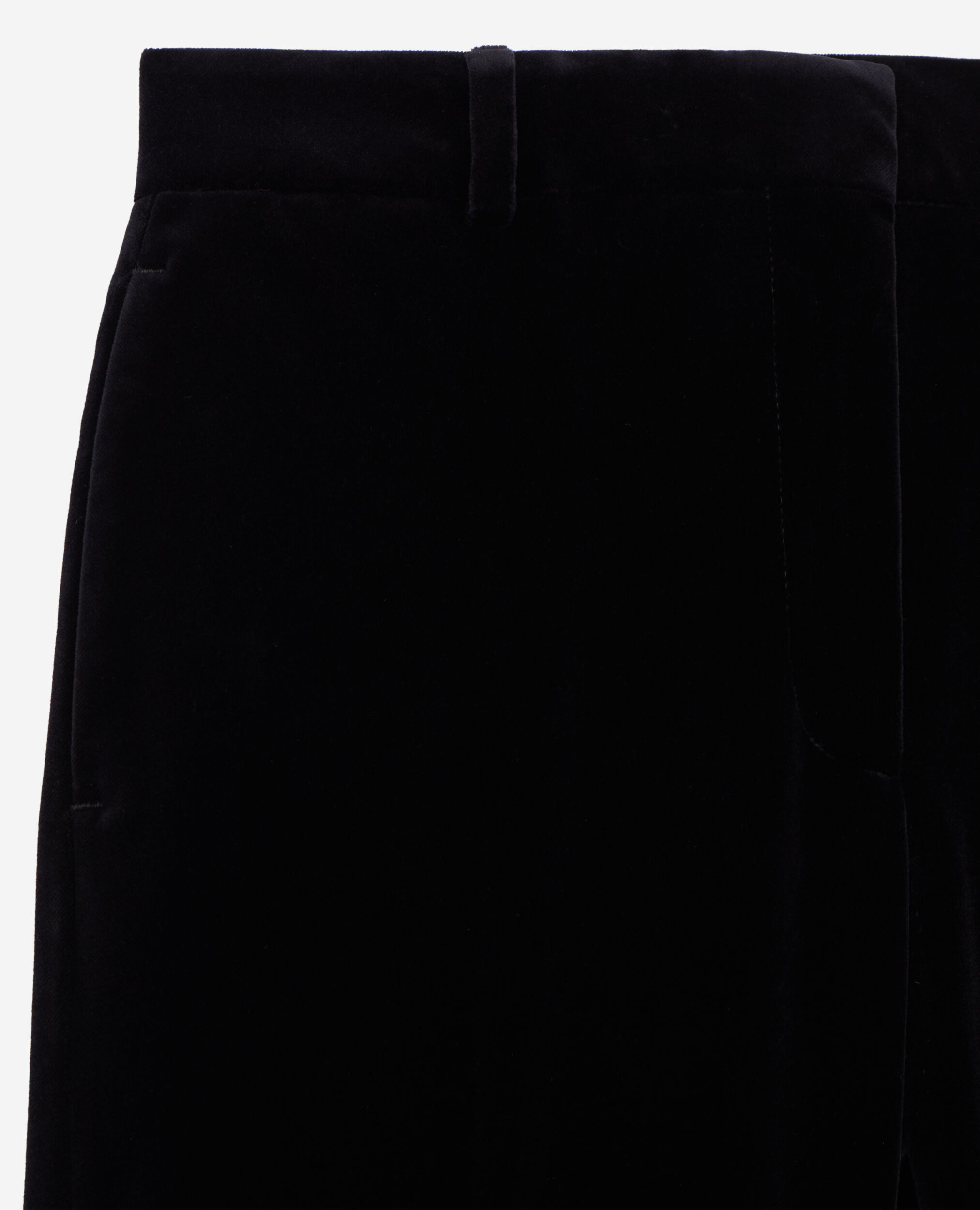 Pantalon tailleur noir en velours, BLACK, hi-res image number null