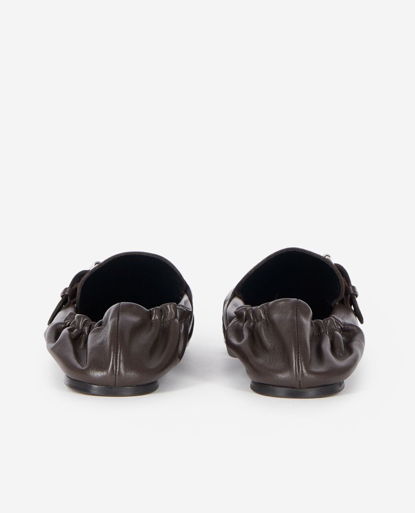 The Kooples DAMEN DARK BROWN mokassins aus braunem leder