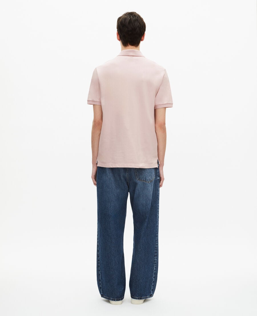 The Kooples HOMME LILA polo en piqué col classique rose pâle