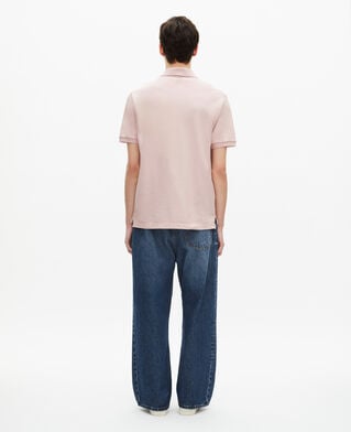 The Kooples MEN LILA piqué polo with classic pink collar