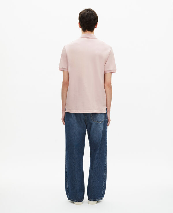 The Kooples HOMME LILA polo en piqué col classique rose pâle