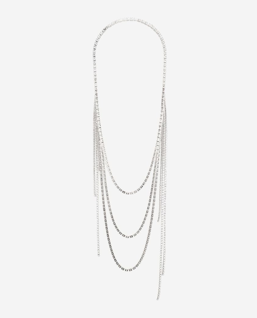 The Kooples FEMME SILVER collier à strass argenté