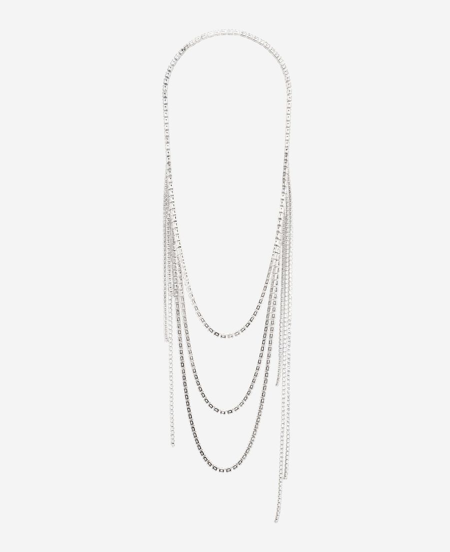 The Kooples F SILVER silver rhinestone necklace